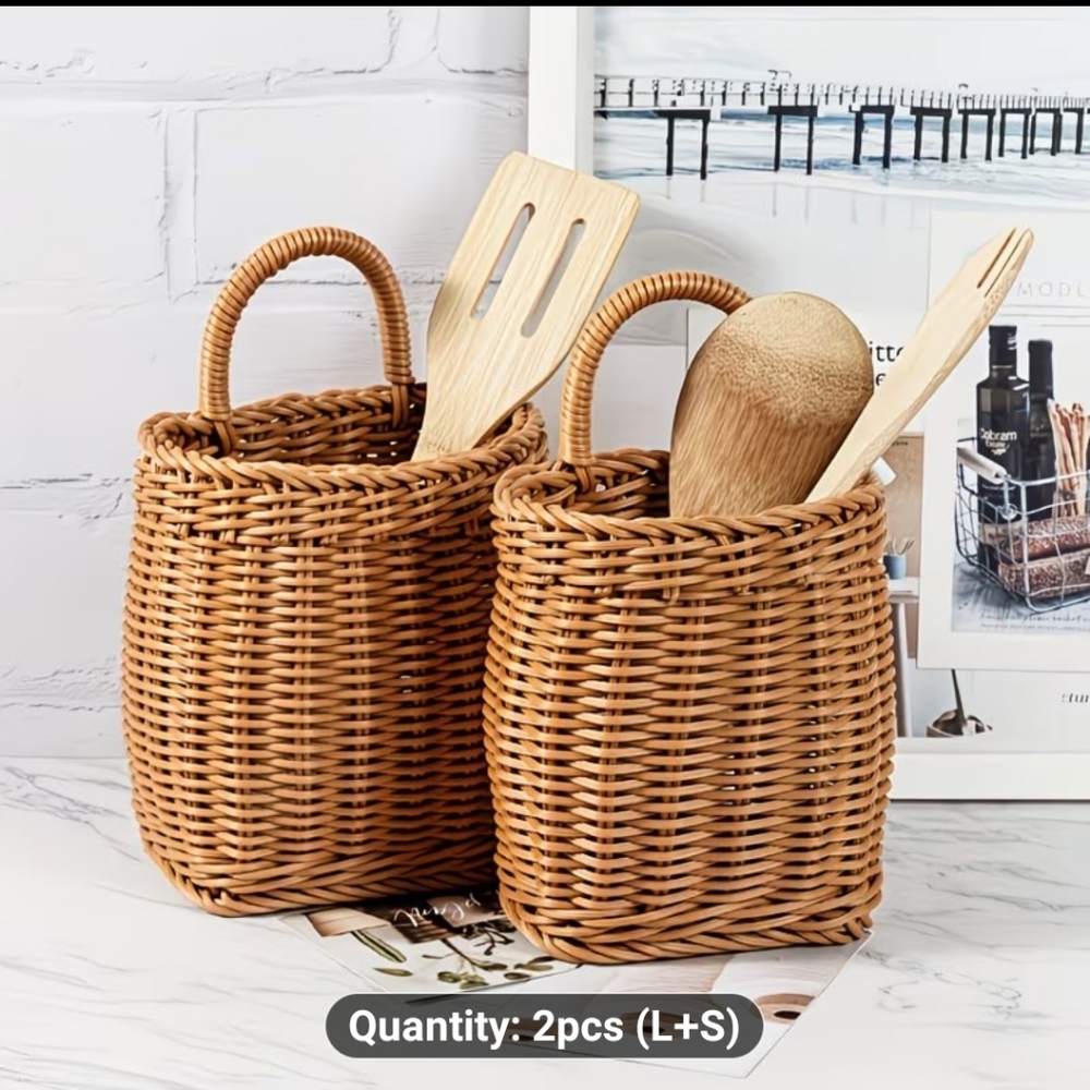 Small Woven Rattan Storage Basket #1179-678